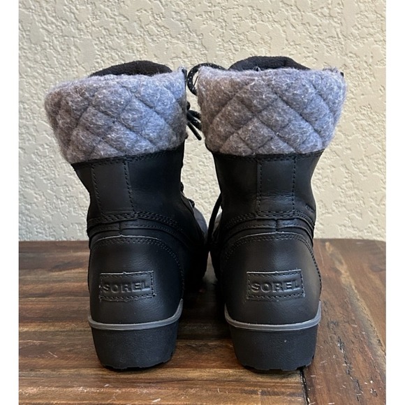 Sorel Meribel Women Size 6 Waterproof Insulated Mid-Calf Winter Boots Black/Gray - Picture 4 of 8